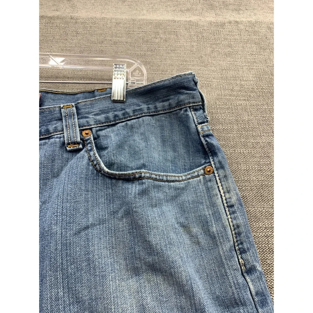 Levi's 505 Jeans Mens 33x32 Blue Denim Light Wash Mid Rise Regular Fit Straight